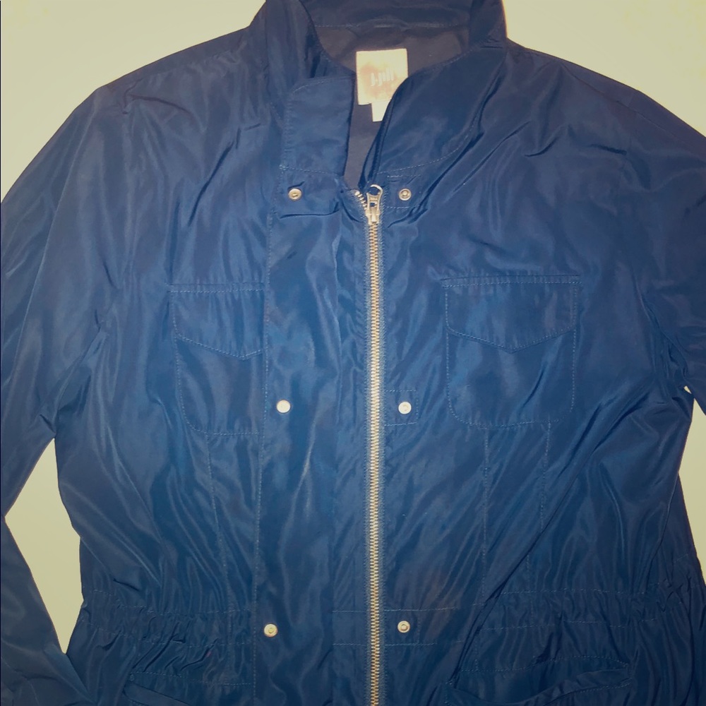 J Jill Navy blue jacket w/ synced waist